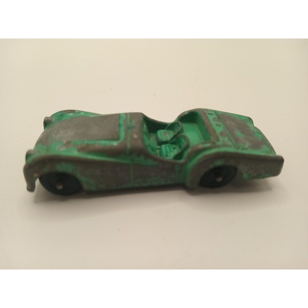 Triumph TR3 Roadster Tootsie Toy British Racing Car Green 3" Long Bright USA